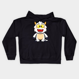 Baby Monster White Happy Kids Hoodie